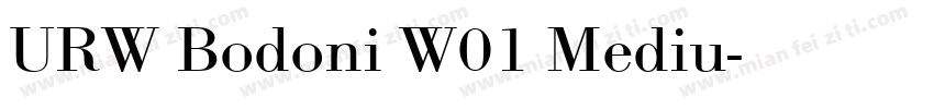 URW Bodoni W01 Mediu字体转换